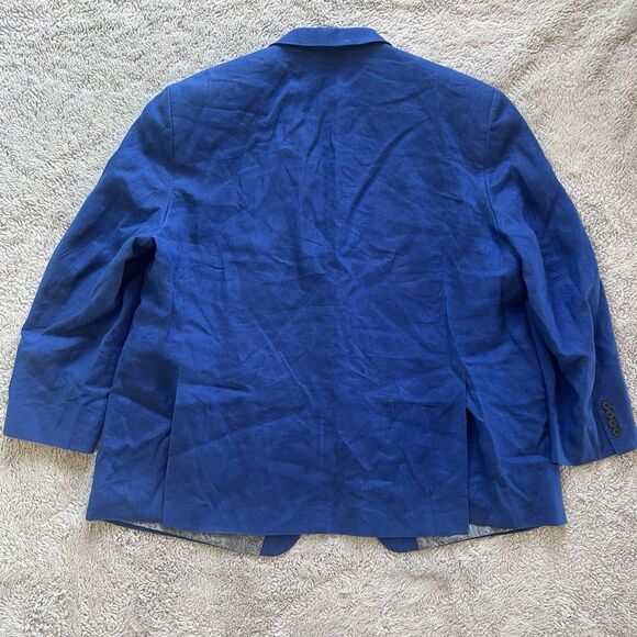 Ralph Ralph Lauren Men’s 100% Linen Blazer Jacket Blue Size 50R Paisley Lining - Picture 6 of 7